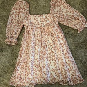 Babydoll dress in coral pink